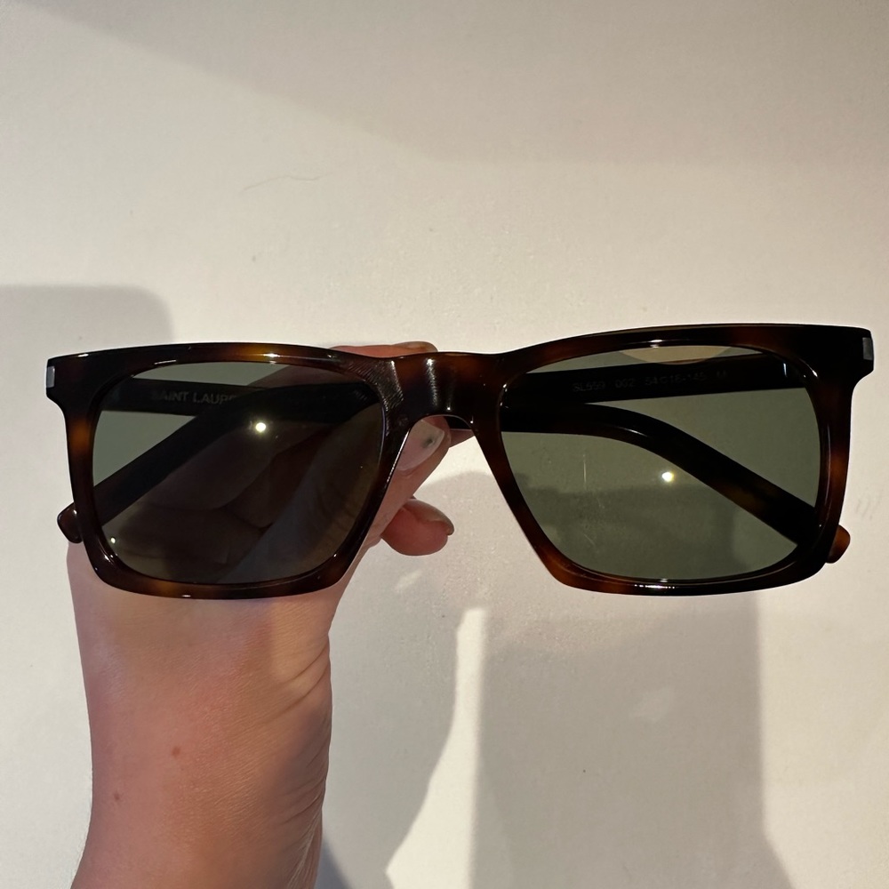 YVES SAINT LAURENT MAN ACETATE HAVANA GREEN SUNGLASSES